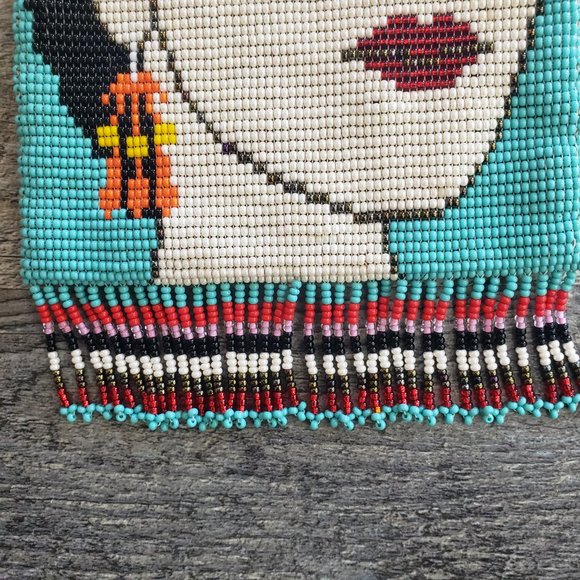 Amazing Frida Kahlo Portrait Beaded Bag Artisan Made in Guatemala NWOT - Picture 16 of 16